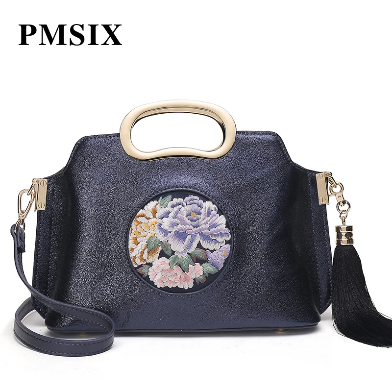 PMSIX Women Handbag Retro Embroidery Flowers Totes Casual Tassel Ladies Shoulder Long Straps Crossbody Bags
PMSIX Women Handbag Retro Embroidery Flowers Totes Casual Tassel Ladies Shoulder Long Straps Crossbody Bags