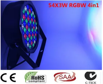 

2Pcs /54x3W 4in1 LED Par Light RGBW Disco DJ Cleaning Light DMX 512 Equipment Stage Light Effect Light Fast Delivery