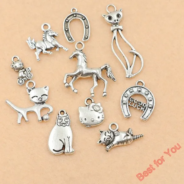 10pcs Mixed Tibetan Silver Plated Animals Horse Good Luck Cat Charm Pendants Jewelry Making Diy Handmade Crafts
10pcs Mixed Tibetan Silver Plated Animals Horse Good Luck Cat Charm Pendants Jewelry Making Diy Handmade Crafts