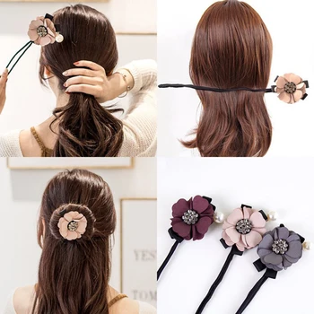 2019 New Women Hair Accessories Head band Rhinestone Flower Pearls Hair Curls Bun Maker Floral Headband Ribbon Hair Making Tool
2019 New Women Hair Accessories Head band Rhinestone Flower Pearls Hair Curls Bun Maker Floral Headband Ribbon Hair Making Tool