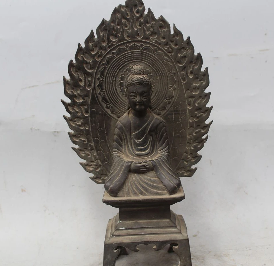 11" Tibet Buddhism Bronze Seat lotus Shakyamuni Amitabha Buddha Sakyamuni Statue
11" Tibet Buddhism Bronze Seat lotus Shakyamuni Amitabha Buddha Sakyamuni Statue