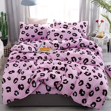 ורוד נמר השיש דפוס מודפס מצעים סט twin מלא מלכת גדלים מצעים סט עם ציפות שמיכה/שמיכת כיסוי 3pcs(China)