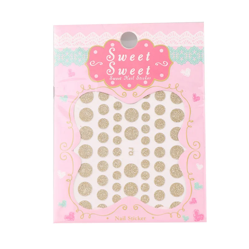 3D Nail Sticker Round Dots Powder Design 4 Colors Golden/Sliver Side Stereoscopic Nail Sticker Decoration Tools
3D Nail Sticker Round Dots Powder Design 4 Colors Golden/Sliver Side Stereoscopic Nail Sticker Decoration Tools