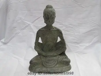 Tibet old Bronze Buddhism Temple scrawny bone arhat Buddha statue 5.19 
Tibet old Bronze Buddhism Temple scrawny bone arhat Buddha statue 5.19
