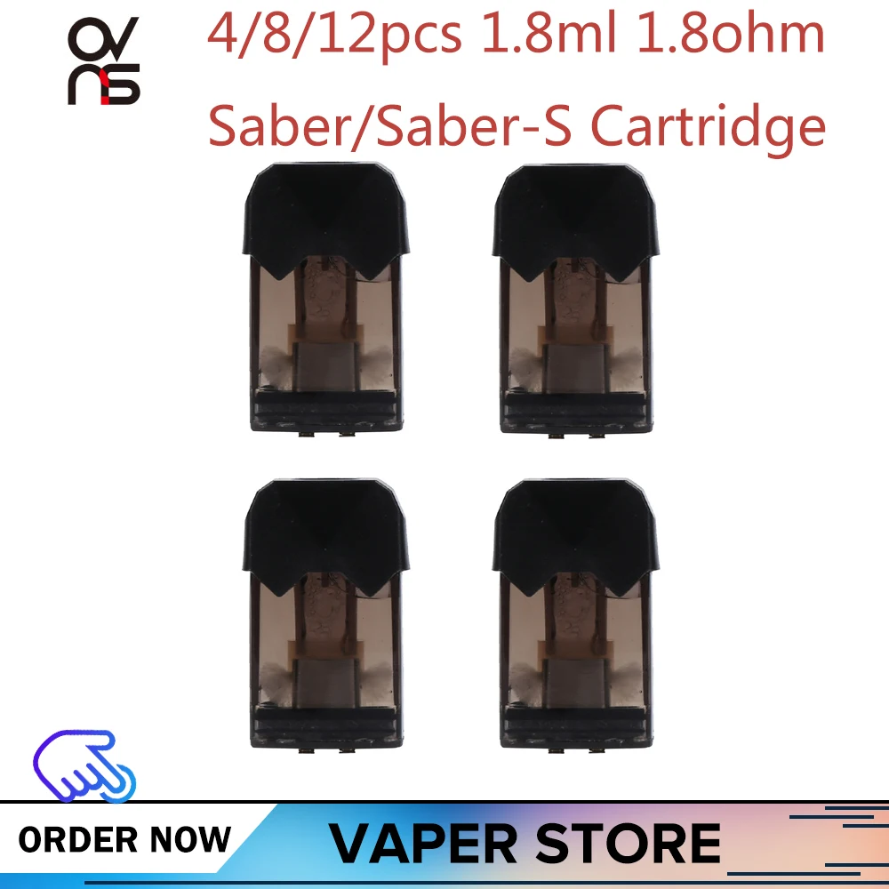 4-12pcs Original Ovns Saber Starter Pod Cartridges 1.8ml Accessary Vape 1.8ohm Vape Pod Electronic Cigarette For Saber KIT
4-12pcs Original Ovns Saber Starter Pod Cartridges 1.8ml Accessary Vape 1.8ohm Vape Pod Electronic Cigarette For Saber KIT