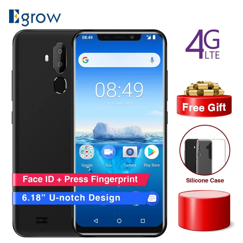 Oukitel C12 Pro 6.18"19:9 2GB 16GB Smartphone Android 8.1 3300mAh 8MP+5MP Face ID MT6739 Quad Core OTA Fingerprint Mobile Phone
Oukitel C12 Pro 6.18"19:9 2GB 16GB Smartphone Android 8.1 3300mAh 8MP+5MP Face ID MT6739 Quad Core OTA Fingerprint Mobile Phone