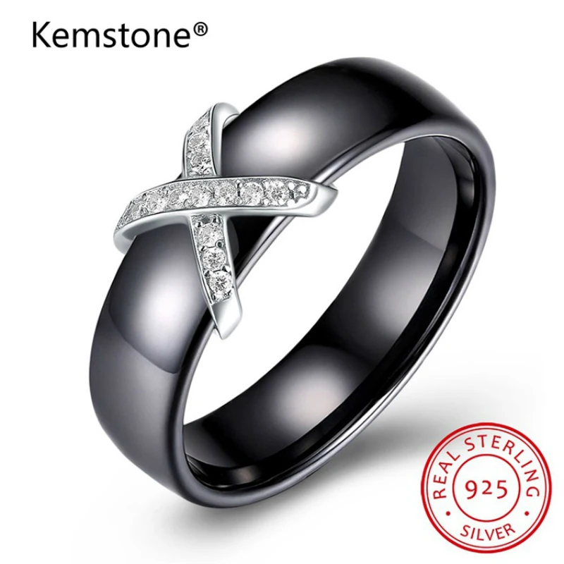Kemstone Fashion Smooth Black Ceramic Ring For Woman Superior CZ & Sterling Silver Cross Jewelry Wholesale
Kemstone Fashion Smooth Black Ceramic Ring For Woman Superior CZ & Sterling Silver Cross Jewelry Wholesale