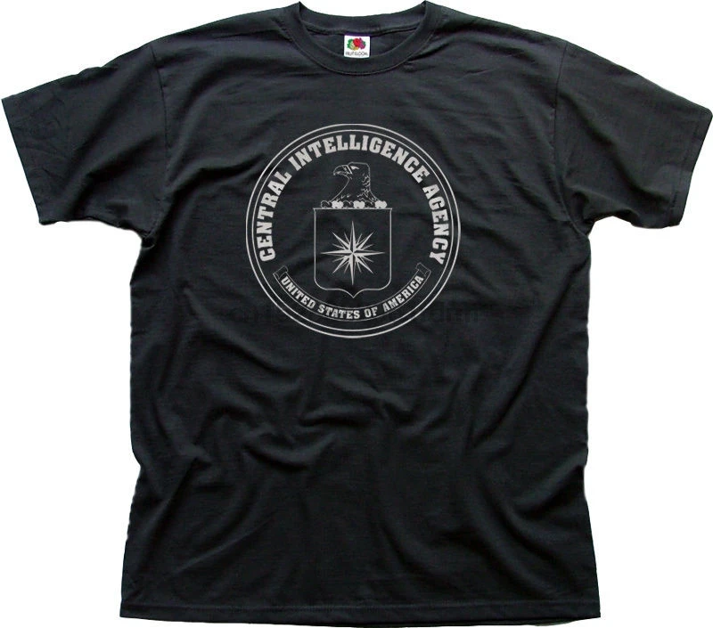 Fashion 2019 Summer CIA Central Intelligence Agency USA navy black zinc cotton t-shirt 0263 O-Neck Streetwear Tees | Мужская одежда