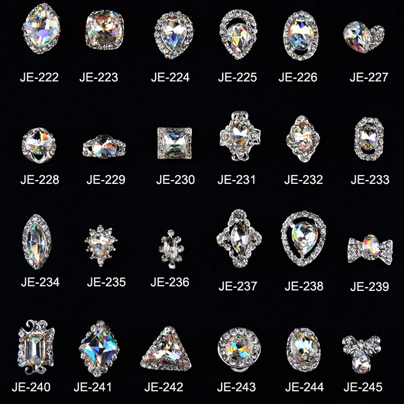 10Pcs K9 Glass Gem Nail Rhinestones 3D Nail Diamond Stones Flatback Nail Art Multi-designs Jewelry Nail Rhinestones Charms JE222
10Pcs K9 Glass Gem Nail Rhinestones 3D Nail Diamond Stones Flatback Nail Art Multi-designs Jewelry Nail Rhinestones Charms JE222