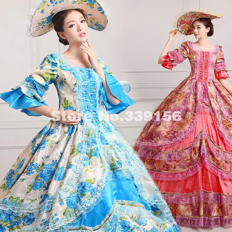 Hot Sale Green And Red Floral Vintage Renaissance Rococo Marie Antoinette Dress For Sale Ten Colors
Hot Sale Green And Red Floral Vintage Renaissance Rococo Marie Antoinette Dress For Sale Ten Colors