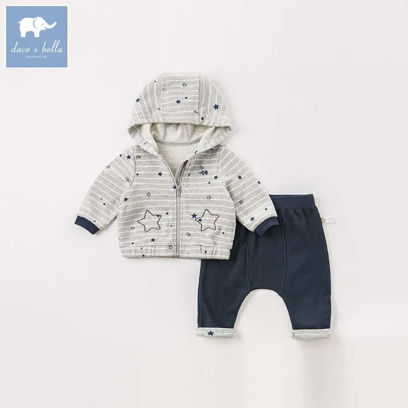 dave bella autumn baby boys long sleeve clothing sets infant hooded coat+pants 2 pcs outfits children high quality suits 
dave bella autumn baby boys long sleeve clothing sets infant hooded coat+pants 2 pcs outfits children high quality suits
