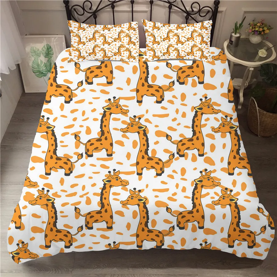 A Bedding Set 3D Printed Duvet Cover Bed Set Cartoon Animal Giraffe Home Textiles for Adults Bedclothes with Pillowcase #CJL20
A Bedding Set 3D Printed Duvet Cover Bed Set Cartoon Animal Giraffe Home Textiles for Adults Bedclothes with Pillowcase #CJL20