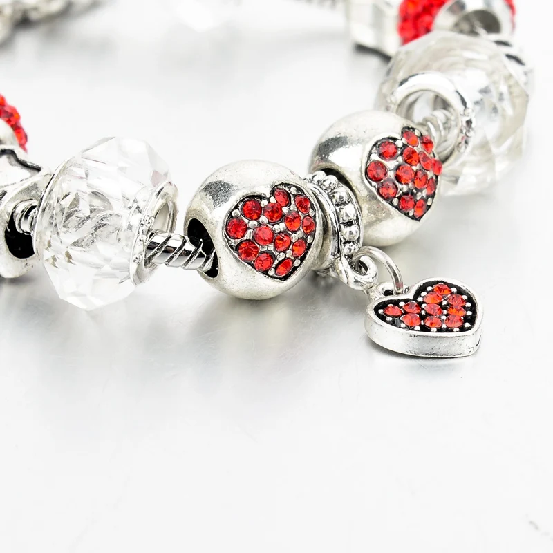 Женский браслет с подвеской в виде сердца кристаллами|bracelets for|bracelets for women crystalcharm
