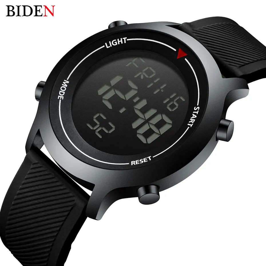 BIDEN Men's Digital Watch LED Display Waterproof Military Sports Watch Man Electronic Wristwatch Silicone Male Watch 2019 
BIDEN Men's Digital Watch LED Display Waterproof Military Sports Watch Man Electronic Wristwatch Silicone Male Watch 2019