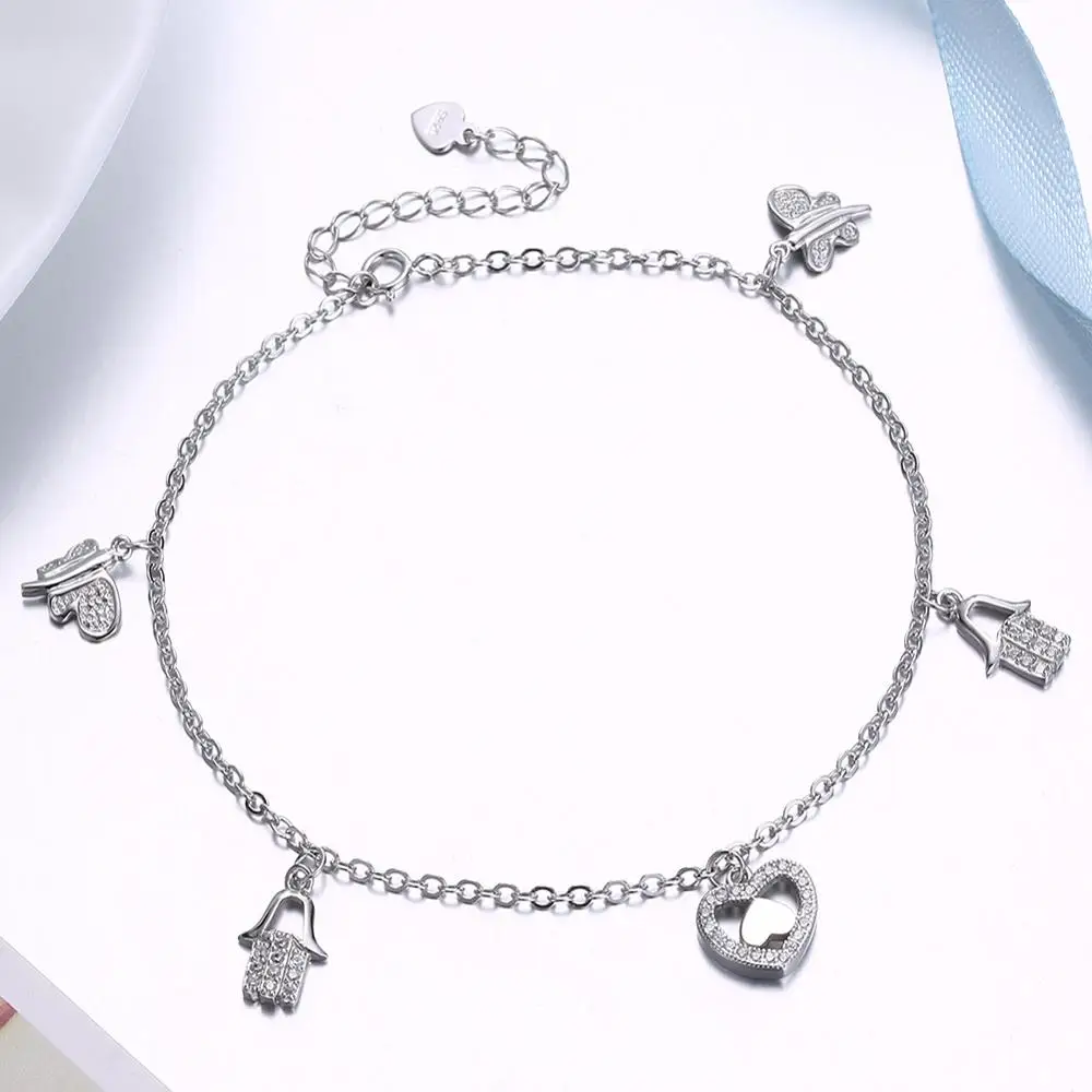 SILVERHOO Real S925 Sterling Silver Jewelry Fashion Love Butterfly Hanging Anklet For Women Ladies Fashion Anklet Gifts
SILVERHOO Real S925 Sterling Silver Jewelry Fashion Love Butterfly Hanging Anklet For Women Ladies Fashion Anklet Gifts