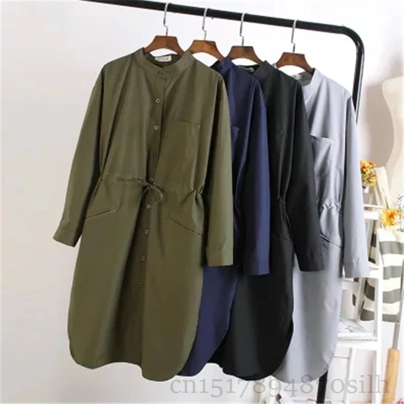 2018 New Spring Autumn Slim Waist Women Shirt Dresses Casual Long Cotton Blouse Dress Loose Long Sleeve Tops Female Z234
2018 New Spring Autumn Slim Waist Women Shirt Dresses Casual Long Cotton Blouse Dress Loose Long Sleeve Tops Female Z234