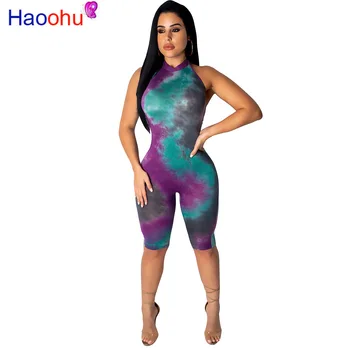 Tie Dyeing Bodycon Shorts Rompers Jumpsuits Casual Summer Womens Overalls Halter Backless Sexy Off Shoulder Playsuits
Tie Dyeing Bodycon Shorts Rompers Jumpsuits Casual Summer Womens Overalls Halter Backless Sexy Off Shoulder Playsuits