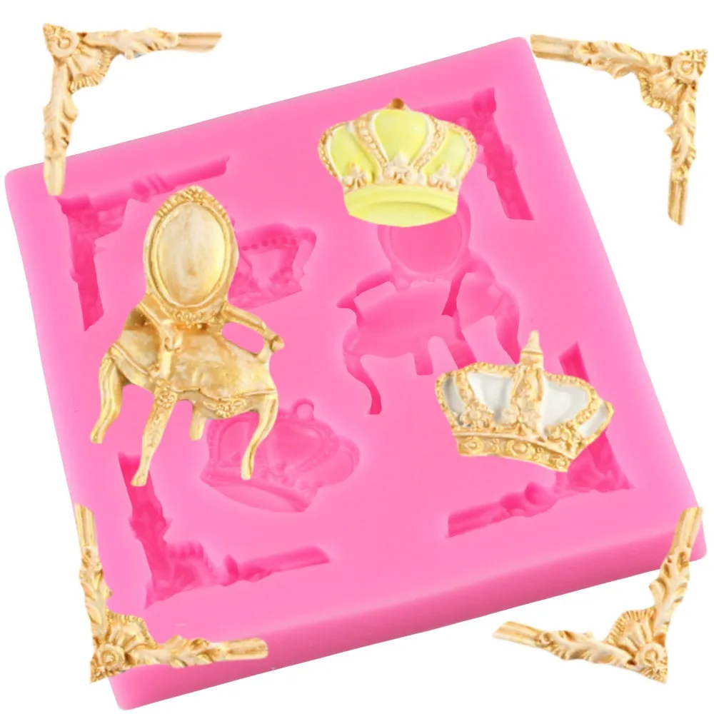 3D Baroque Relief Crown DIY Sugarcraft Fondant Chocolate Chair Shape Silicone Molds Cake Decorating Tools Kitchen Baking Pastry
3D Baroque Relief Crown DIY Sugarcraft Fondant Chocolate Chair Shape Silicone Molds Cake Decorating Tools Kitchen Baking Pastry