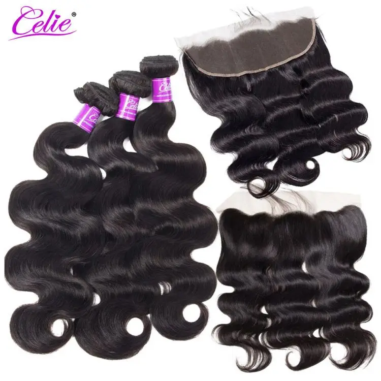 Celie Hair Brazilian Body Wave Lace Frontal With Bundles Remy Human Hair Bundles With Closure 3 Bundles With Frontal
Celie Hair Brazilian Body Wave Lace Frontal With Bundles Remy Human Hair Bundles With Closure 3 Bundles With Frontal