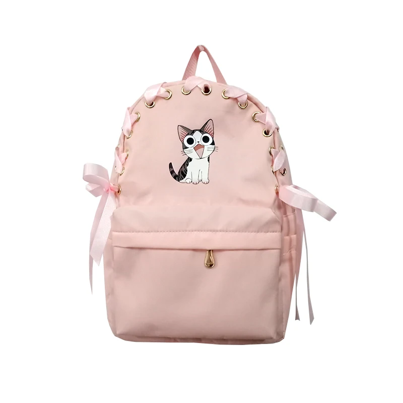 New Japanese Chi Cat School Nylon Backpacks Chi's Sweet Home Printing Teenage Girl Bow Backpack Student School Travel Women Bag 
New Japanese Chi Cat School Nylon Backpacks Chi's Sweet Home Printing Teenage Girl Bow Backpack Student School Travel Women Bag