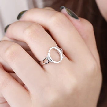 925 Sterling Silver Engagement Wedding Semi Mount ring for 9x14mm 10x13mm 11x12mm Oval Cabochon Ring DIY Stone Setting
925 Sterling Silver Engagement Wedding Semi Mount ring for 9x14mm 10x13mm 11x12mm Oval Cabochon Ring DIY Stone Setting