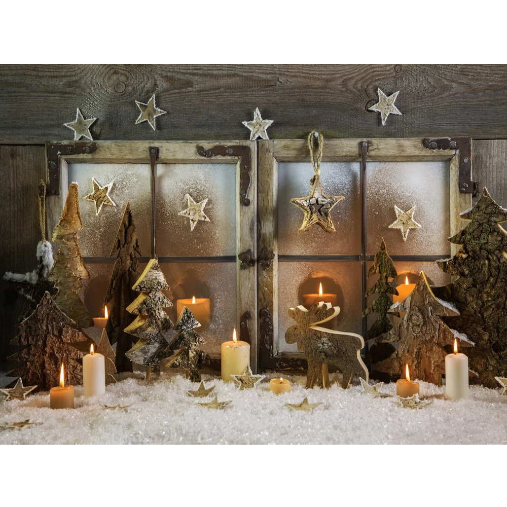 Outside Window Merry Christmas Backdrops Winter Snow Printed Wood Cut Pine Trees Elk Stars Candles Baby Kids Photo Backgrounds
Outside Window Merry Christmas Backdrops Winter Snow Printed Wood Cut Pine Trees Elk Stars Candles Baby Kids Photo Backgrounds