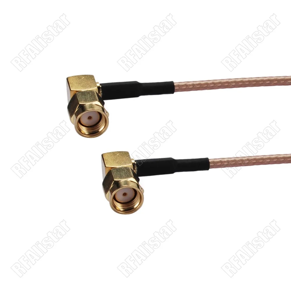 RP-SMA Male Right Angle to RP-SMA Male RA RG316 RF Pigtail Coaxial Cable Assembly For Wifi Antenna 15cm/30cm/50cm/80cm/1M/2Meter
RP-SMA Male Right Angle to RP-SMA Male RA RG316 RF Pigtail Coaxial Cable Assembly For Wifi Antenna 15cm/30cm/50cm/80cm/1M/2Meter