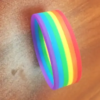 Mutilayered Rubber Silicone Rainbow Pride BraceletGay Lesbian LGBT Wristband Jewelry FreeShiping
Mutilayered Rubber Silicone Rainbow Pride BraceletGay Lesbian LGBT Wristband Jewelry FreeShiping