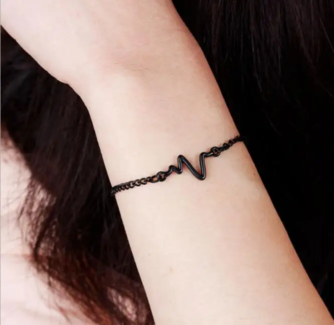 New Arrival 3 colors Heart beat Heartbeat Rhythm Chain Bracelet Bangle Gold Silver Plated Charm Jewelry For Women Lover Gift
New Arrival 3 colors Heart beat Heartbeat Rhythm Chain Bracelet Bangle Gold Silver Plated Charm Jewelry For Women Lover Gift