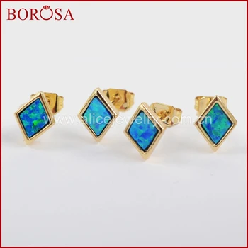 BOROSA Fashion Drusy Gems Earrings,Gold Color Bezel Rhombus Blue Opal Japanese Opal Stud Earrings for Women Girls Jewelry ZG0232
BOROSA Fashion Drusy Gems Earrings,Gold Color Bezel Rhombus Blue Opal Japanese Opal Stud Earrings for Women Girls Jewelry ZG0232
