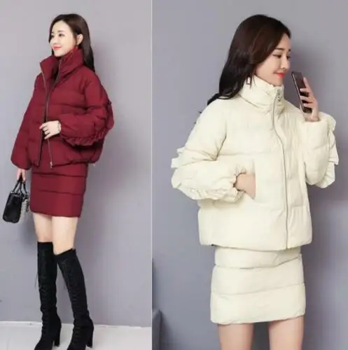 2pcs Womens Thicken Down Cotton Stand Collar Parka Outwear Jacket Skirt Set Winter L16
2pcs Womens Thicken Down Cotton Stand Collar Parka Outwear Jacket Skirt Set Winter L16