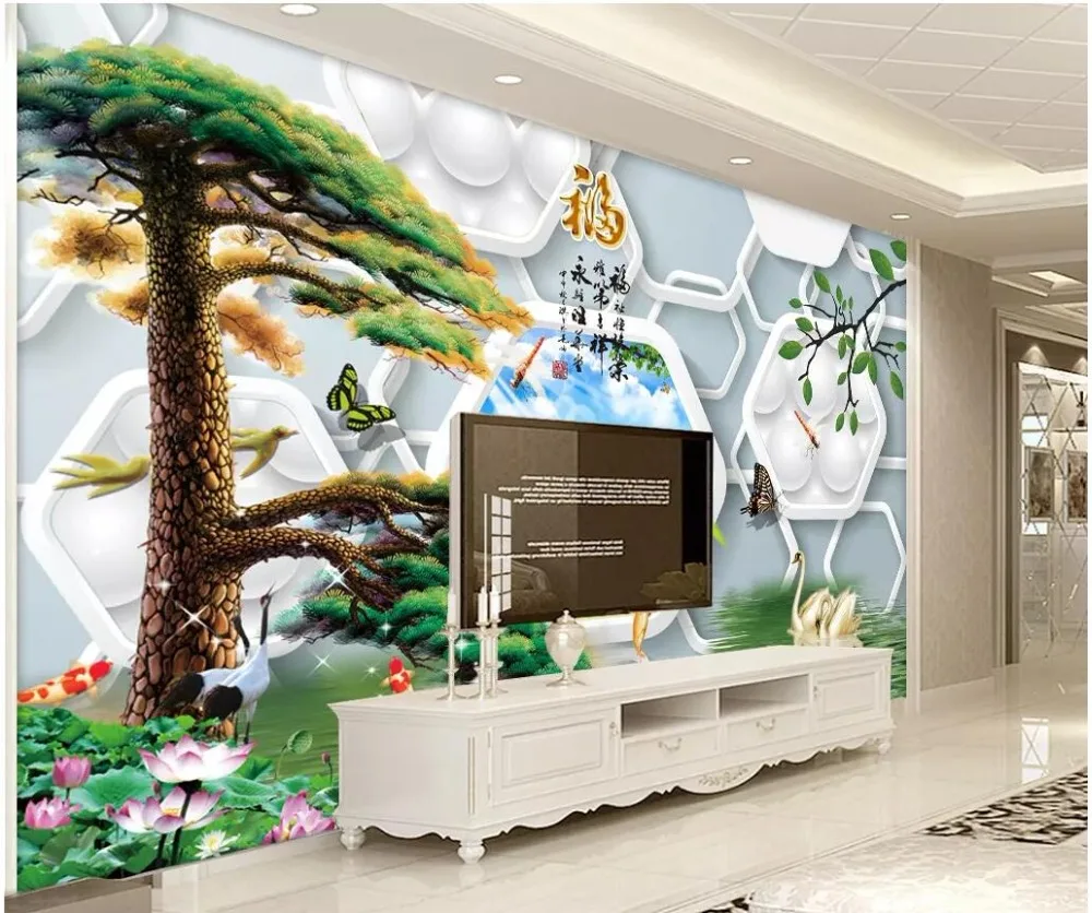 Custom mural 3d photo wallpaper for bedroom wall Chinese landscape pine tree Home decoration living room wallpaper for walls 3 d
Custom mural 3d photo wallpaper for bedroom wall Chinese landscape pine tree Home decoration living room wallpaper for walls 3 d