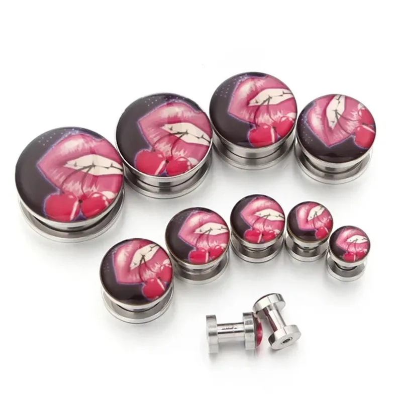 2PCS Fashion Stainless steel Red lip Ear Plugs Tunnels Flesh Expansions Piercing Earring Gauges Sexy Body Jewelry Gift
2PCS Fashion Stainless steel Red lip Ear Plugs Tunnels Flesh Expansions Piercing Earring Gauges Sexy Body Jewelry Gift