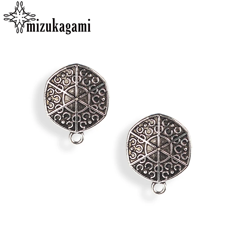 10pcs/lot 18*23mm Zinc Alloy Retro Silver Round Shaped Earring Base Earring Connector For DIY Earrings Accessories
10pcs/lot 18*23mm Zinc Alloy Retro Silver Round Shaped Earring Base Earring Connector For DIY Earrings Accessories