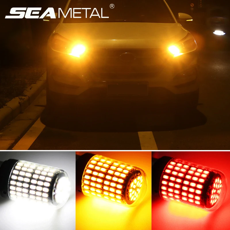 T20 LED Bulb 1156 BA15S Canbus P21W W21W BAU15S PY21W 1157 7440 7443 3014-144smd Lamp No Canbus Error Car Turn Signal Light 2pcs
T20 LED Bulb 1156 BA15S Canbus P21W W21W BAU15S PY21W 1157 7440 7443 3014-144smd Lamp No Canbus Error Car Turn Signal Light 2pcs