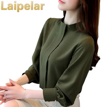 Laipelar New Arrival 2018 spring shirt women's loose bottoming shirt office lady stand collar shirt female blouse fashion top
Laipelar New Arrival 2018 spring shirt women's loose bottoming shirt office lady stand collar shirt female blouse fashion top
