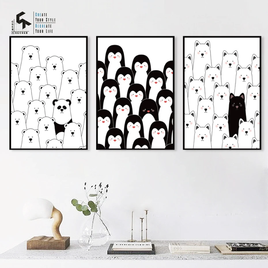 CREATE&RECREATE Animal Poster Dog Posters And Prints Penguin Wall Art Canvas Oil Painting Bear Decorative Pictures CR1810106014
CREATE&RECREATE Animal Poster Dog Posters And Prints Penguin Wall Art Canvas Oil Painting Bear Decorative Pictures CR1810106014