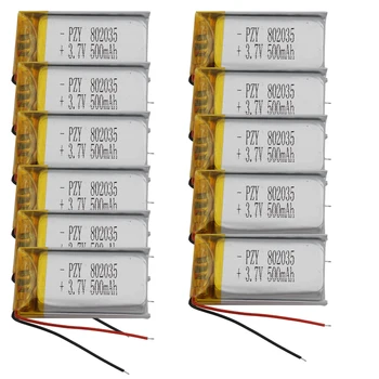 XINJ 10pcs 3.7V 500mAh Li lithium polymer battery lipo cell 802035 For Camera Solar Lamps Music player Driving Telephone watches
XINJ 10pcs 3.7V 500mAh Li lithium polymer battery lipo cell 802035 For Camera Solar Lamps Music player Driving Telephone watches