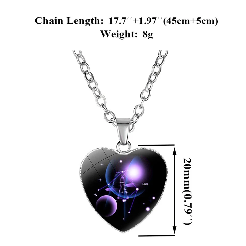 NIUYITID Twelve Constellation Necklaces & Pendants Zodiac Necklace For Women Girl Jewelry Neckless Valentine's Day Gift Love (1)