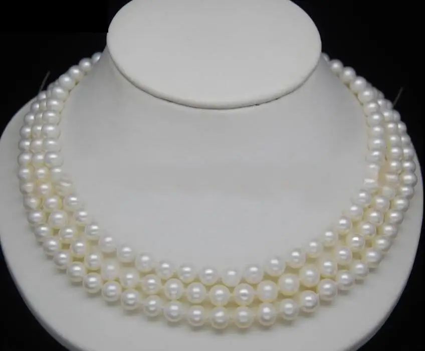 FREE SHIPPING HOT sell new Style >>>>Natural Triple Strand 7-8mm AAA+ white pearl necklaces (17" 18" 19")14kclasp
FREE SHIPPING HOT sell new Style >>>>Natural Triple Strand 7-8mm AAA+ white pearl necklaces (17" 18" 19")14kclasp