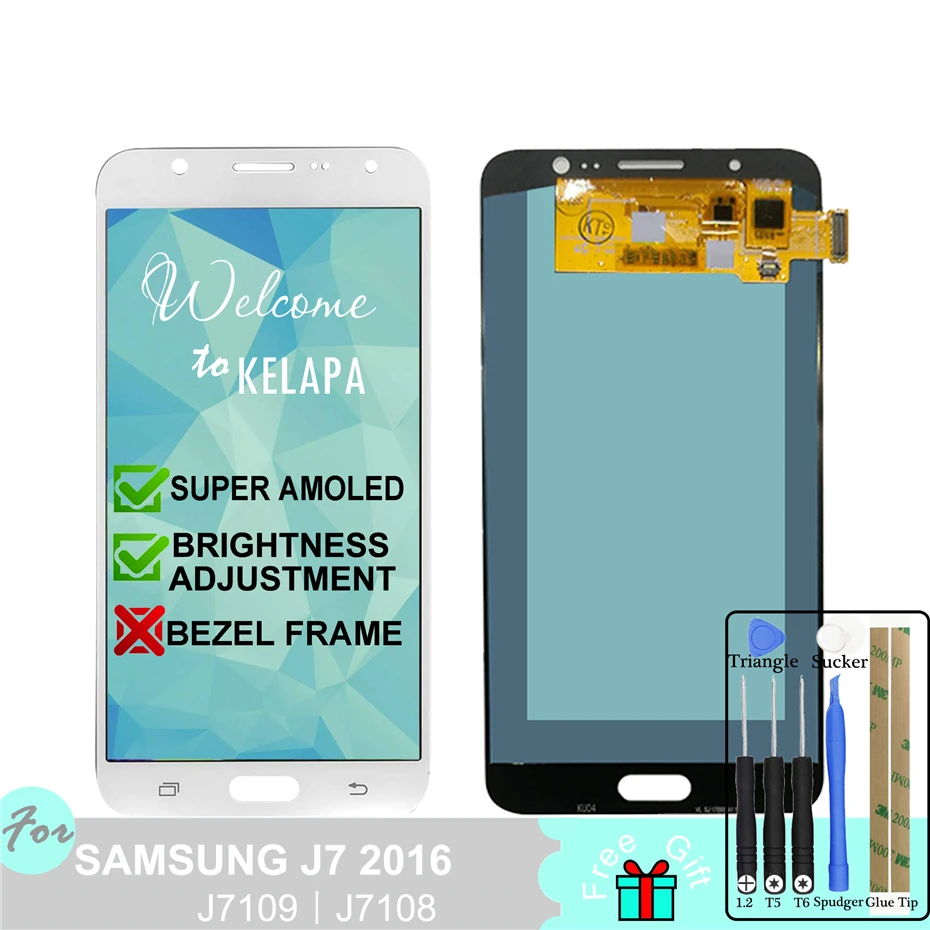 Super AMOLED LCD For Samsung Galaxy J7 2016 J7109 J7108 Touch Screen Digitizer Assembly
Super AMOLED LCD For Samsung Galaxy J7 2016 J7109 J7108 Touch Screen Digitizer Assembly