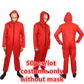 50 pcs Salvador Dali Movie Costume Money Heist The House of Paper La Casa De Papel Cosplay Halloween Costumes Without Face Mask
50 pcs Salvador Dali Movie Costume Money Heist The House of Paper La Casa De Papel Cosplay Halloween Costumes Without Face Mask