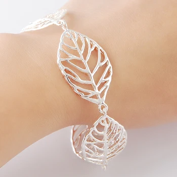 New Fashion 925 Sterling Silver Elegant Hollow Leaf Charm Bracelet for Woman Jewelry Gift
New Fashion 925 Sterling Silver Elegant Hollow Leaf Charm Bracelet for Woman Jewelry Gift