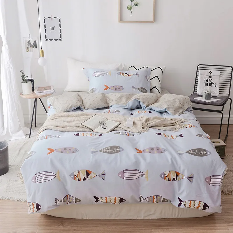 Cartoon Red Fish Pattern Bedding Set Ful Size Flower Bed Linen 3pcs/Set Duvet Cover Set Pastoral Bed Sheet AB Side Duvet Cover
Cartoon Red Fish Pattern Bedding Set Ful Size Flower Bed Linen 3pcs/Set Duvet Cover Set Pastoral Bed Sheet AB Side Duvet Cover