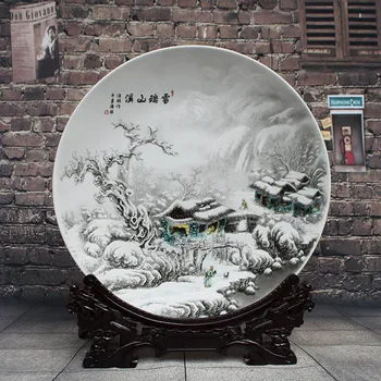 Antique Inmitation Ceramic Porcelain Decoration Plate Artistic Collection with Snowy Scenery Painting
Antique Inmitation Ceramic Porcelain Decoration Plate Artistic Collection with Snowy Scenery Painting