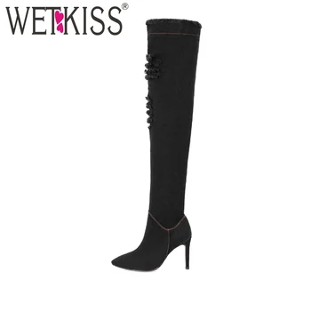 2018 New Arrival Denim Over-the-Knee Boots Brand Design Autumn Boots Super High Thin Heel Women Shoes Sexy Pointed Toe Zipper
2018 New Arrival Denim Over-the-Knee Boots Brand Design Autumn Boots Super High Thin Heel Women Shoes Sexy Pointed Toe Zipper