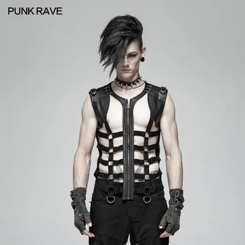 PUNK RAVE Men Punk Rock Personality Skeleton Vest Sexy Hole Club Wear Sleeveless Shirt Stage Cospaly Costume
PUNK RAVE Men Punk Rock Personality Skeleton Vest Sexy Hole Club Wear Sleeveless Shirt Stage Cospaly Costume