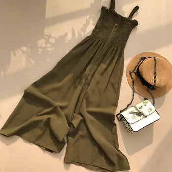New Summer woman Fashion Elastic Pleated Chest Wrap Chiffon Strapless Middle Rompers Women Casual Sling Slip Rompers 2019
New Summer woman Fashion Elastic Pleated Chest Wrap Chiffon Strapless Middle Rompers Women Casual Sling Slip Rompers 2019