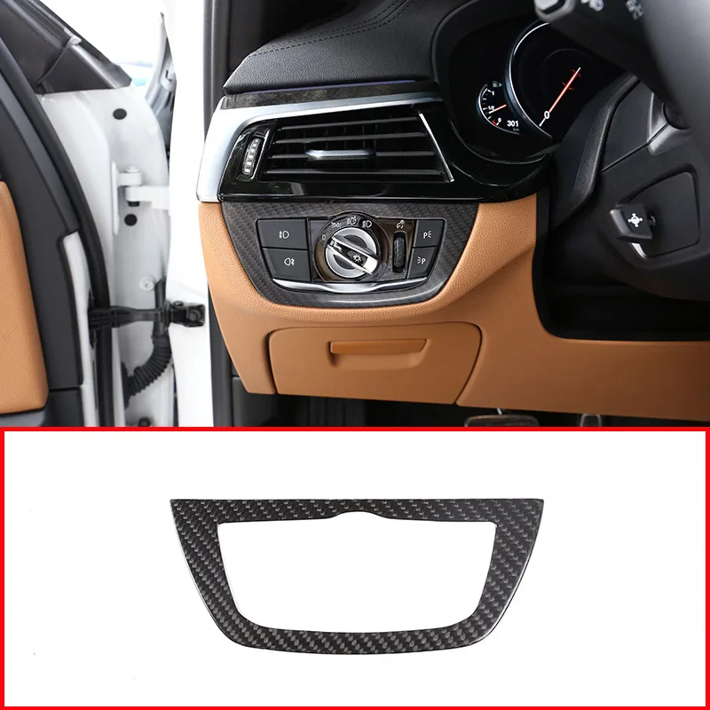 Real Carbon fiber For BMW 5 Series G30 G31 2018 2019 Car Interior Headlight Frame Trim Accessories | Автомобили и мотоциклы