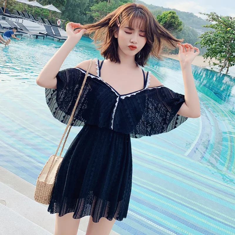 Sexy One Piece Swimsuit 2019 New Style Black Mesh Slim Swimming Suit Summer Patchwork White Ruffle Swimming Suit For Women
Sexy One Piece Swimsuit 2019 New Style Black Mesh Slim Swimming Suit Summer Patchwork White Ruffle Swimming Suit For Women